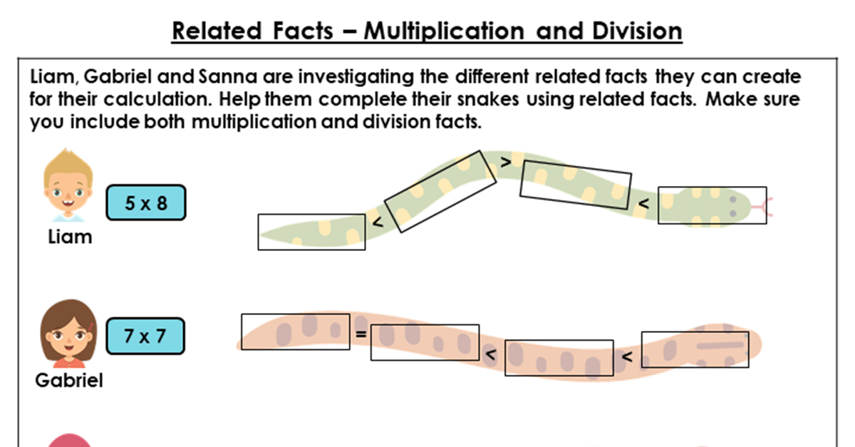 Related Facts - Multiplication and Division - Discussion Problems