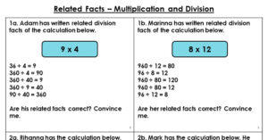 Related Facts Multiplication and Division Reasoning and Problem Solving