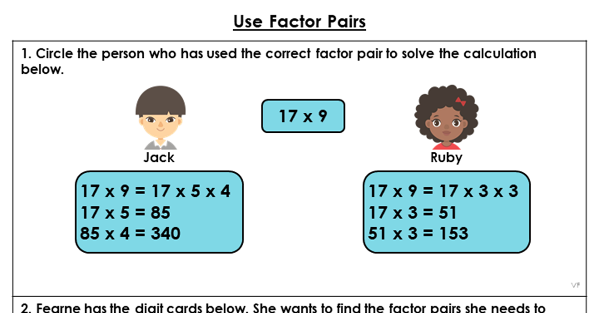 Use Factor Pairs