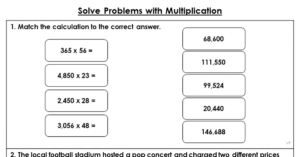 Solve Problems with Multiplication Extension