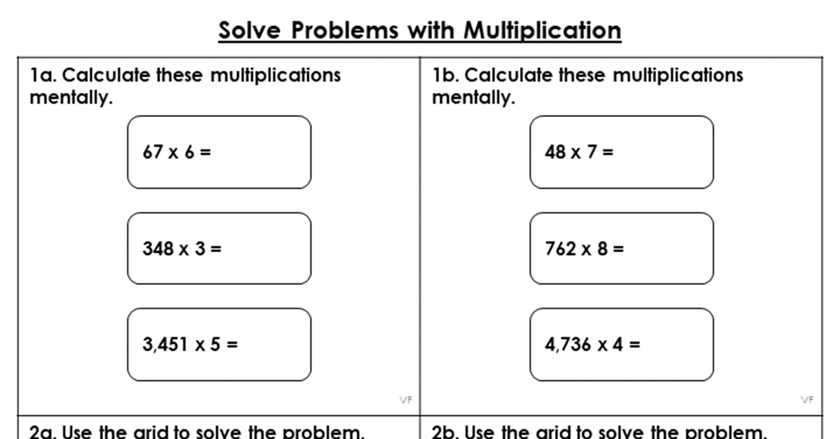 Solve Problems with Multiplication - Varied Fluency