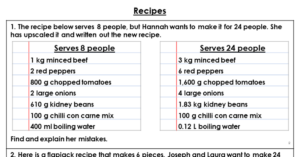 Recipes - Reasoning and Problem Solving