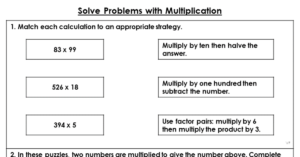 Solve Problems with Multiplication - Extension
