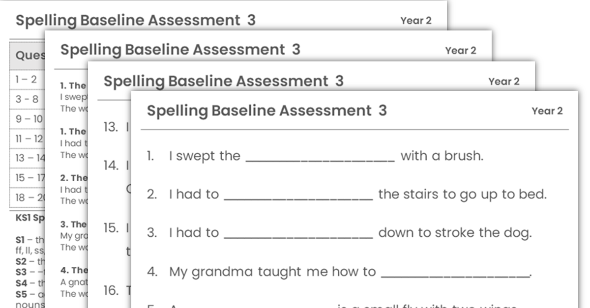 Year 2 Spelling Baseline Assessment 3