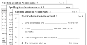 Year 4 Spelling Baseline Assessment 3