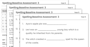 Year 5 Spelling Baseline Assessment 3