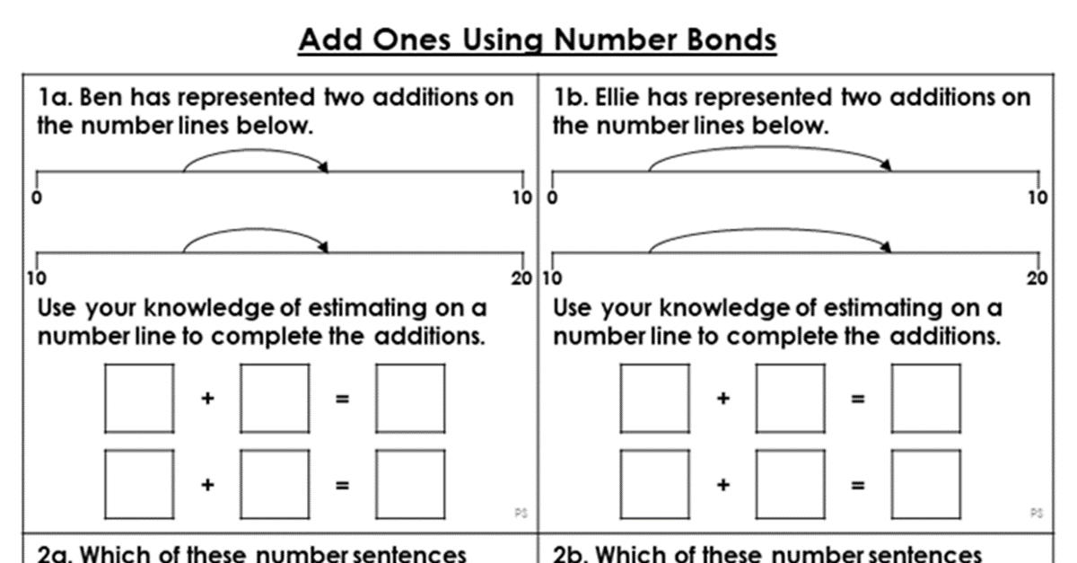 number bonds problem solving year 3