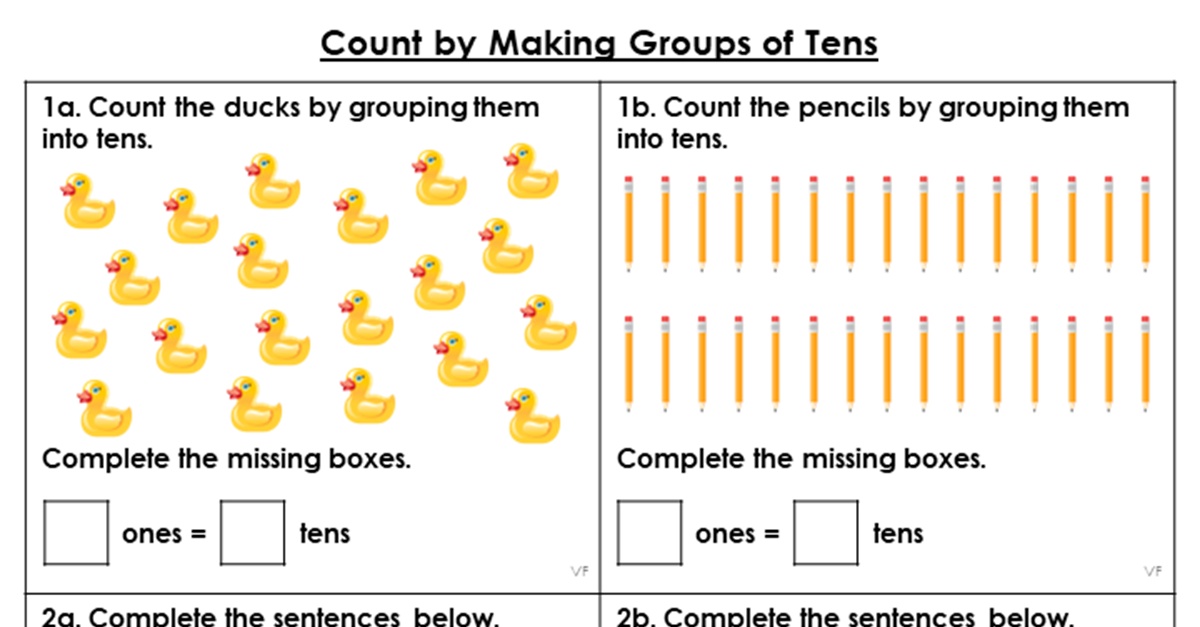 Count by Making Groups of Tens - Varied Fluency