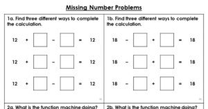 Missing Number Problems - Reasoning and Problem Solving