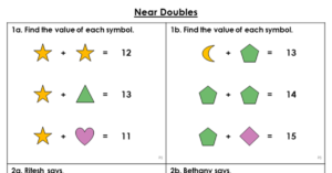 Near Doubles - Reasoning and Problem Solving