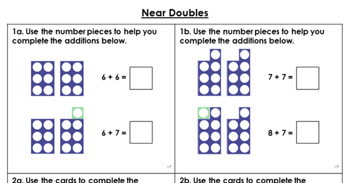 Near Doubles - Varied Fluency