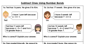Subtract Ones Using Number Bonds - Reasoning and Problem Solving