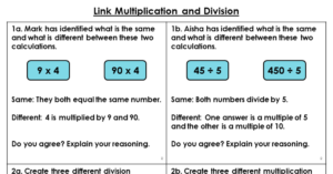Link Multiplication and Division - Reasoning and Problem Solving