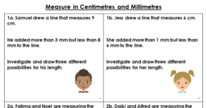 Measure in Centimetres and Millimetres - Reasoning and Problem Solving