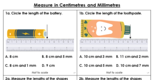 Measure in Centimetres and Millimetres - Varied Fluency