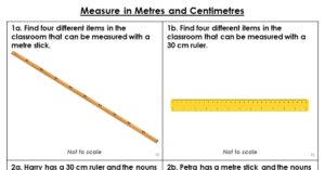Measure in Metres and Centimetres - Reasoning and Problem Solving