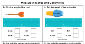 Measure in Metres and Centimetres - Varied Fluency