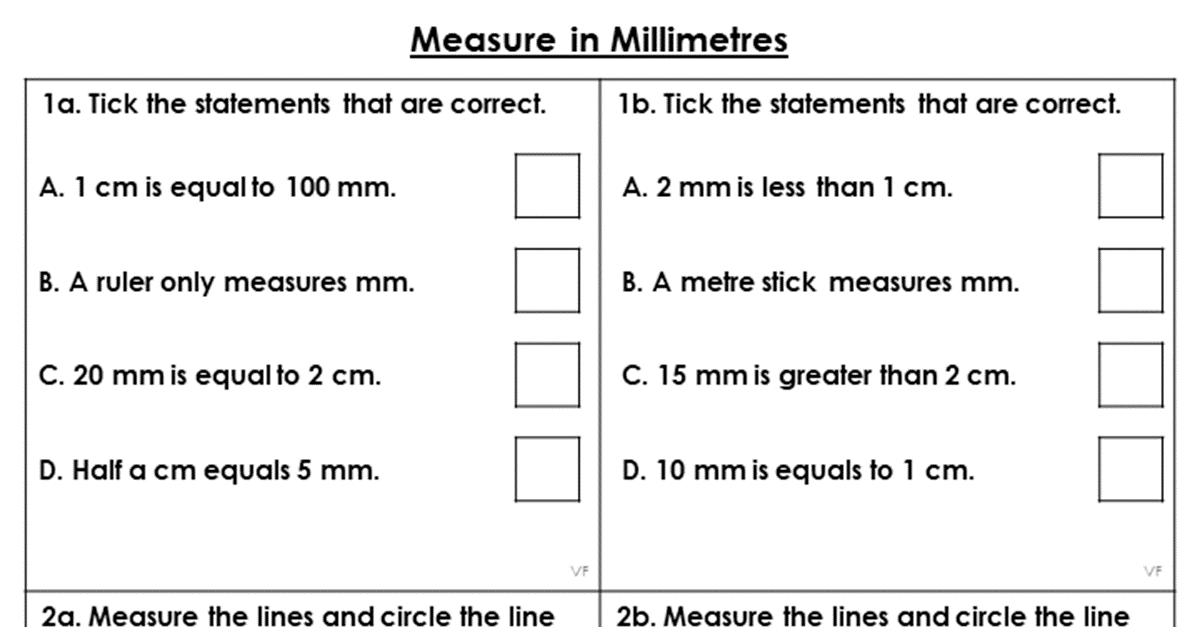 Measure in Millimetres - Varied Fluency