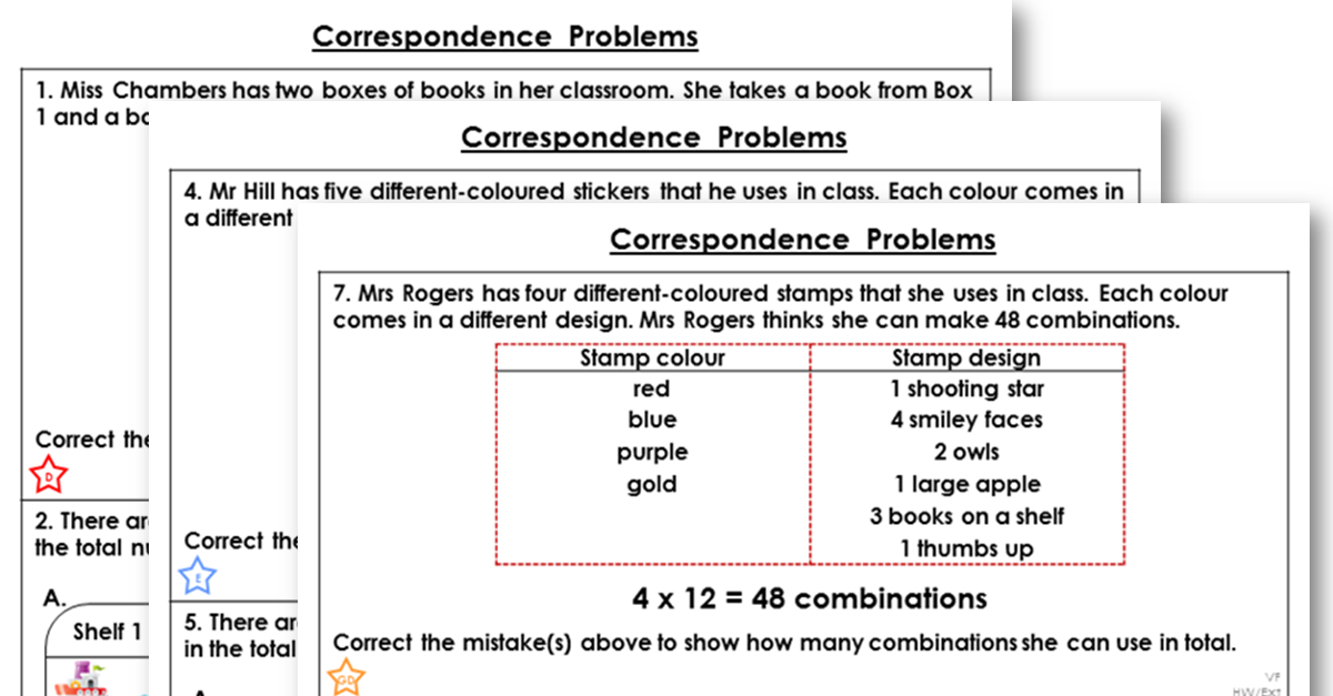 Correspondence Problems Homework