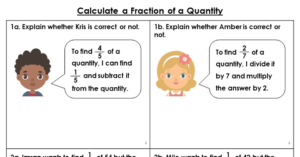 Calculate a Fraction of a Quantity - Reasoning and Problem Solving