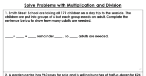 Solve Problems with Multiplication and Division - Extension