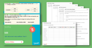 Year 5 Spelling Assessment Resources - S55 -ant -ance -ancy suffixes Pack 1
