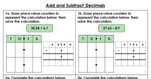 Add and Subtract Decimals - Varied Fluency