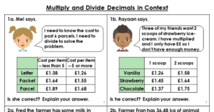 Multiply and Divide Decimals in Context - Reasoning and Problem Solving