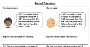 Round Decimals - Reasoning and Problem Solving