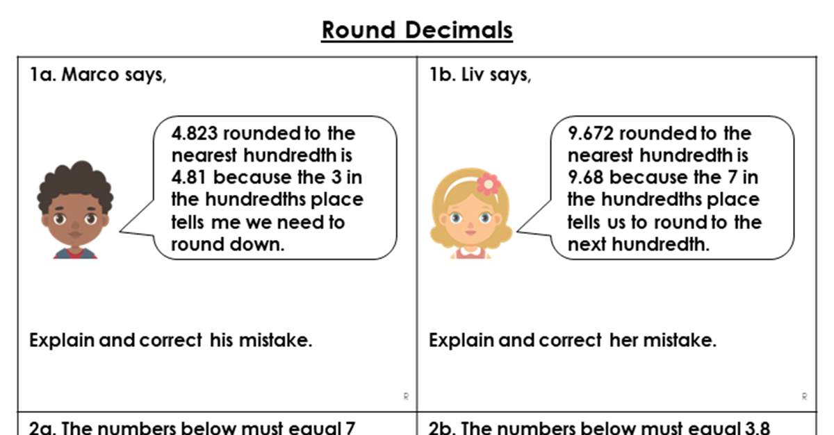 problem solving with rounding decimals