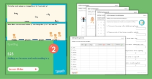 Year 2 Spelling Resources - S23 – Adding –es to nouns and verbs ending in y