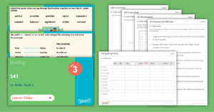 Year 3 Spelling Assessment Resources - S41 In– Prefix Pack 3