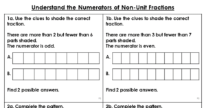 Understand the Numerators of Non-Unit Fractions - Reasoning and Problem Solving