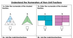 Understand the Numerators of Non-Unit Fractions - Varied Fluency