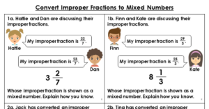 Convert Improper Fractions to Mixed Numbers - Reasoning and Problem Solving