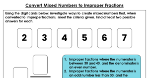 Convert Mixed Numbers to Improper Fractions - Discussion Problem