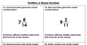Partition a Mixed Number - Reasoning and Problem Solving