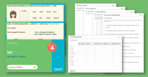 Year 4 Spelling Resources - S41 re- prefix Pack 6