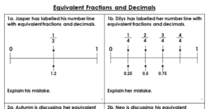 Equivalent Fractions and Decimals - Reasoning and Problem Solving