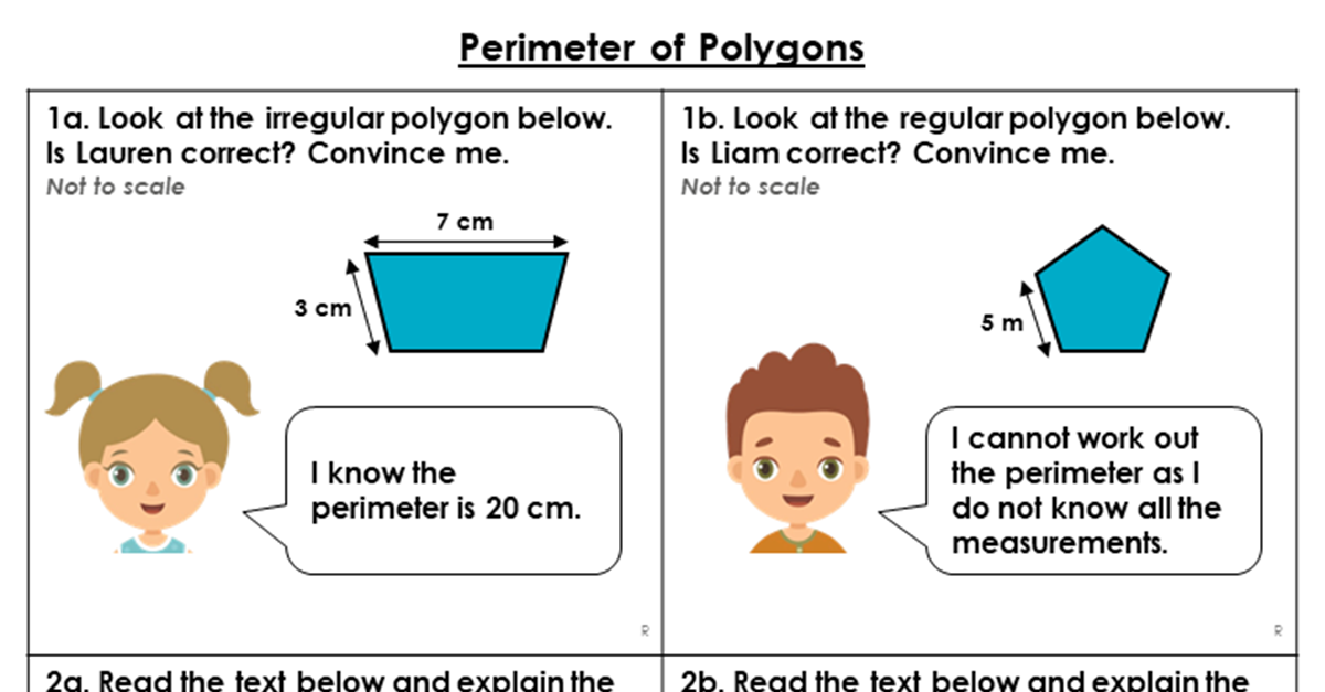 Perimeter of Polygons - Reasoning and Problem Solving