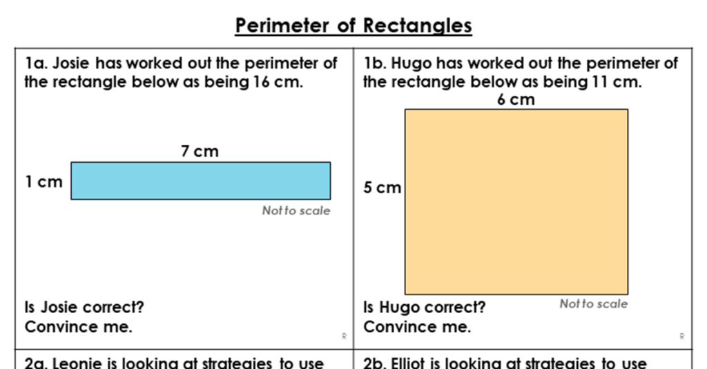 perimeter of rectangles year 5 problem solving