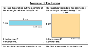 Perimeter of Rectangles - Reasoning and Problem Solving