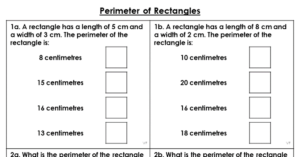 Perimeter of Rectangles - Varied Fluency