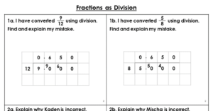 Fractions as Division - Reasoning and Problem Solving