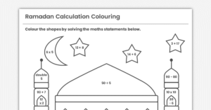 Ramadan Calculation Colouring