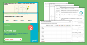 Year 2 Spelling Resources S29 and S30 The /i:/ sound spelt –ey and the /ɒ/ sound spelt a after w and qu