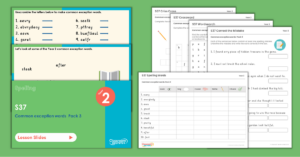 Year 2 Spelling Resources - S37 – Common Exception Words Pack 3