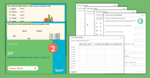 Year 2 Spelling Resources - S37 – Common Exception Words (Year 1) Pack 2