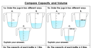 Compare Capacity and Volume - Reasoning and Problem Solving