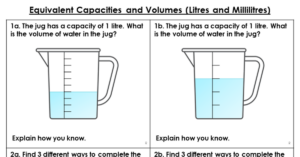 Equivalent Capacities and Volumes (Litres and Millilitres) - Reasoning and Problem Solving